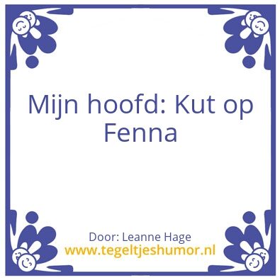Tegeltje: Mijn hoofd