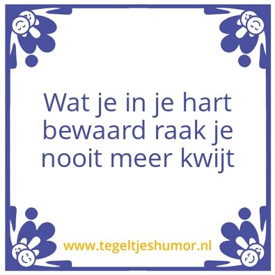 Tegeltje: Bewaren