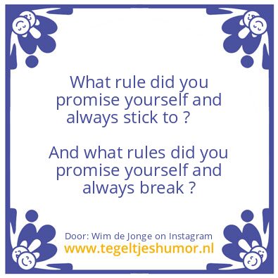 Tegeltje: Your Ppromise To You !