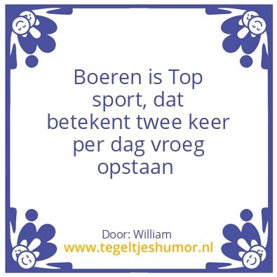Tegeltje: boeren wijsheid