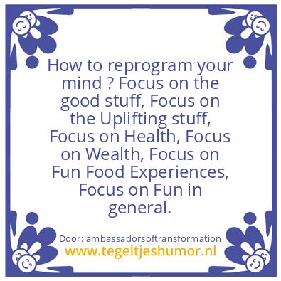 Tegeltje: Focus  on Fun.
