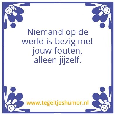 Tegeltje: fouten maken