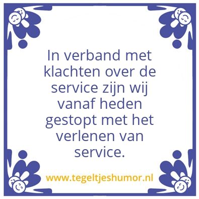 Tegeltje: klagen