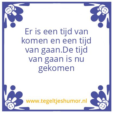 Tegeltje: Doei