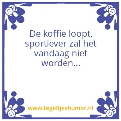 Tegeltje: koffie