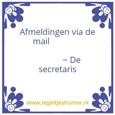 Tegeltje: Mail