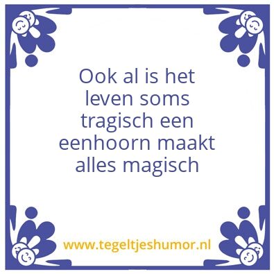 Tegeltje: eenhoorn