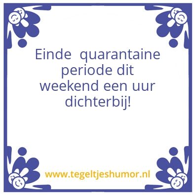 Tegeltje: Zomer-covid-ijd