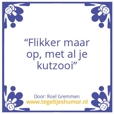 Tegeltje: Kutzooi
