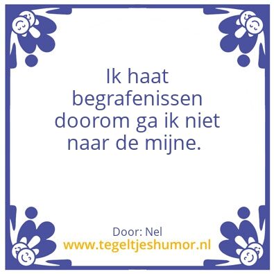 Tegeltje: Begrafenis