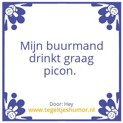 Tegeltje: Picon