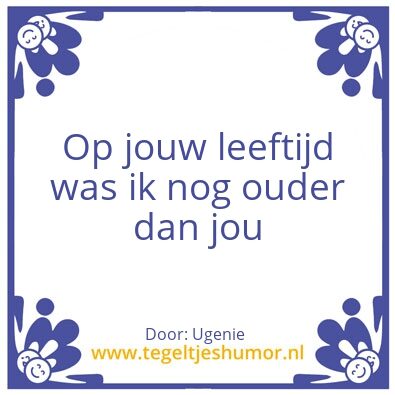 Tegeltje: Leeftijd
