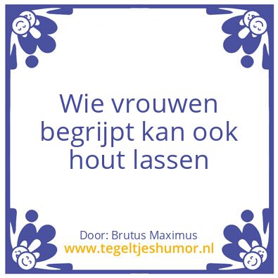Tegeltje: Vrouwen begrijpen