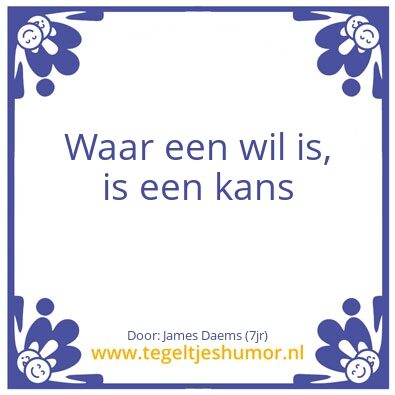 Tegeltje: Wijsheid op jonge leeftijd