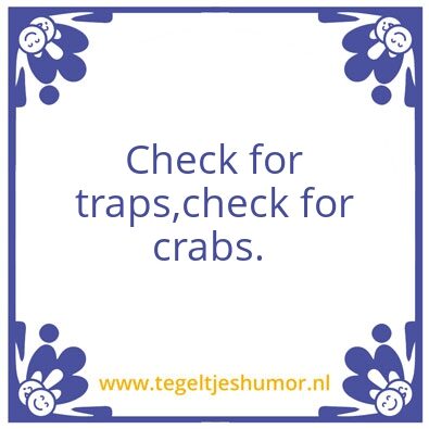 Tegeltje: Crabs