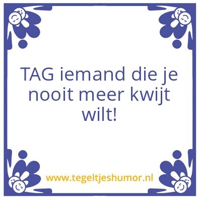 Tegeltje: TAG