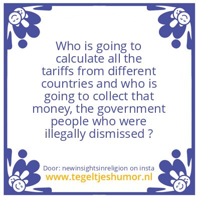 Tegeltje: Donald’s Tariff Plans 3