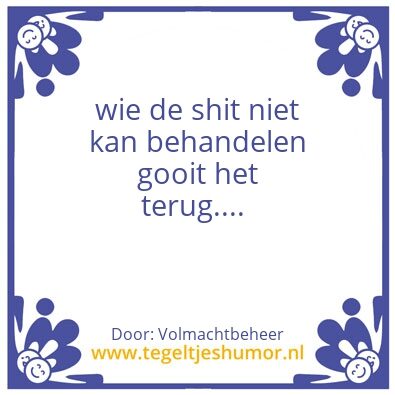 Tegeltje: Wie