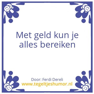 Tegeltje: Geld