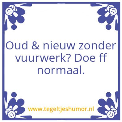 Tegeltje: Vuurwerk