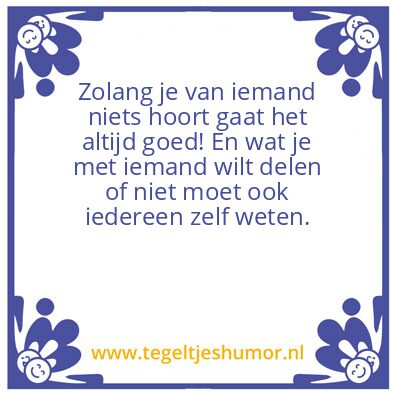 Tegeltje: Denkstof