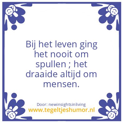 Tegeltje: Life was never about stuff.