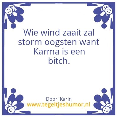 Tegeltje: Karma
