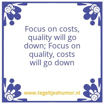 Tegeltje: Quality wishdom