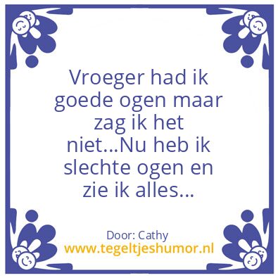 Tegeltje: Zien…