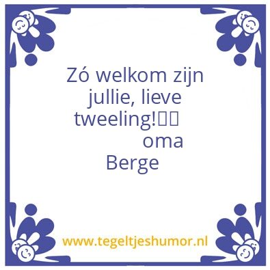 Tegeltje: TWINZ