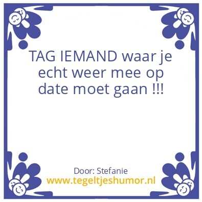Tegeltje: Date