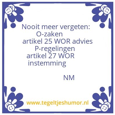 Tegeltje: WJM