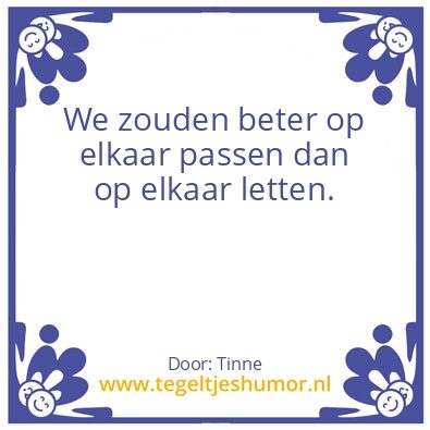 Tegeltje: Belangrijk