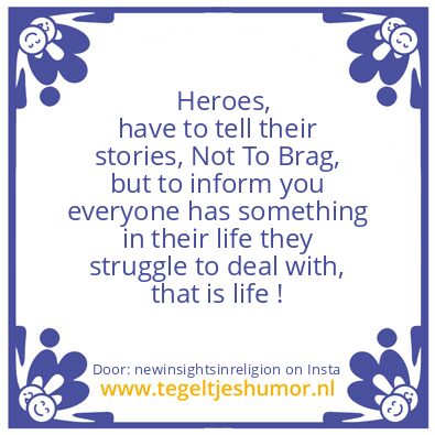 Tegeltje: Heroes.