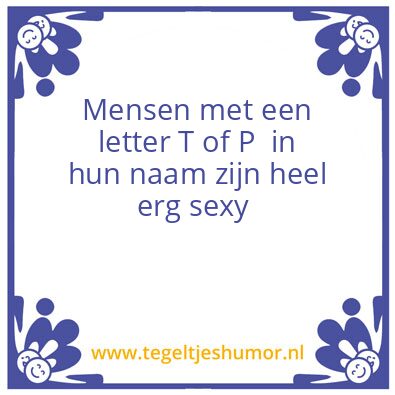 Tegeltje: Sexy
