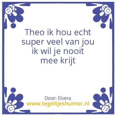 Tegeltje: Theo