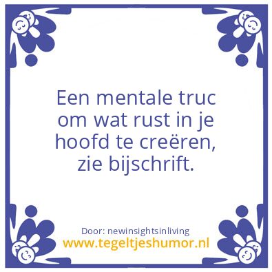 Tegeltje: THE MIND TRICK