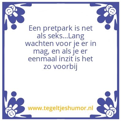 Tegeltje: Pretpark/seks