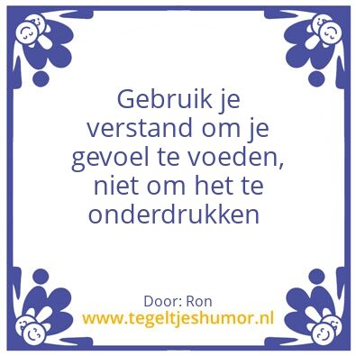 Tegeltje: Gevoel