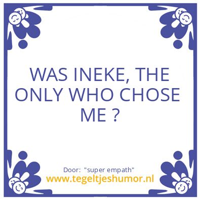 Tegeltje: “super empath”