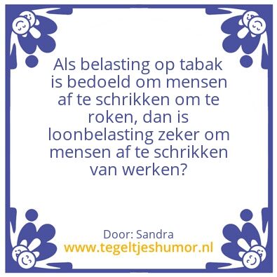 Tegeltje: Werken