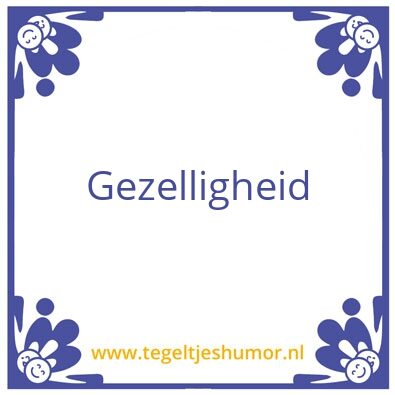 Tegeltje: Feestje