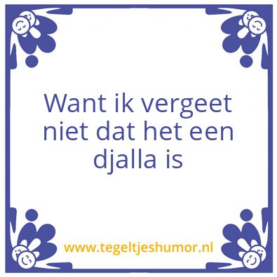 Tegeltje: Tegeltje