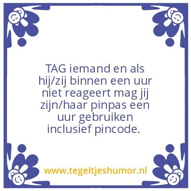 Tegeltje: Pincode