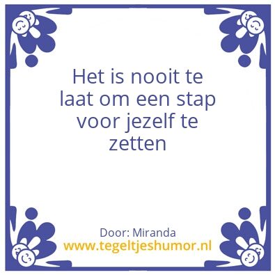 Tegeltje: Levenswijsheid