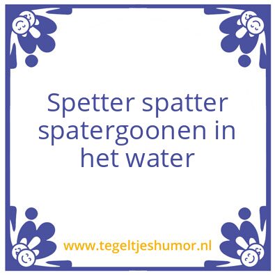 Tegeltje: Goonen