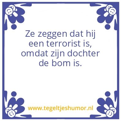 Tegeltje: Bom
