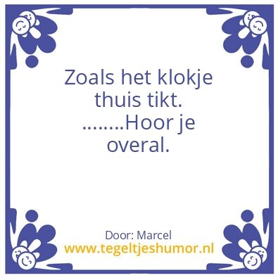 Tegeltje: Klokje