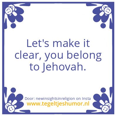 Tegeltje: Let,s make it clear..
