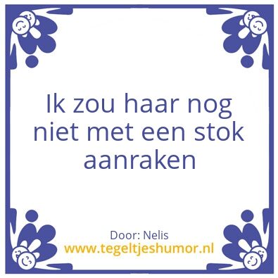 Tegeltje: stok